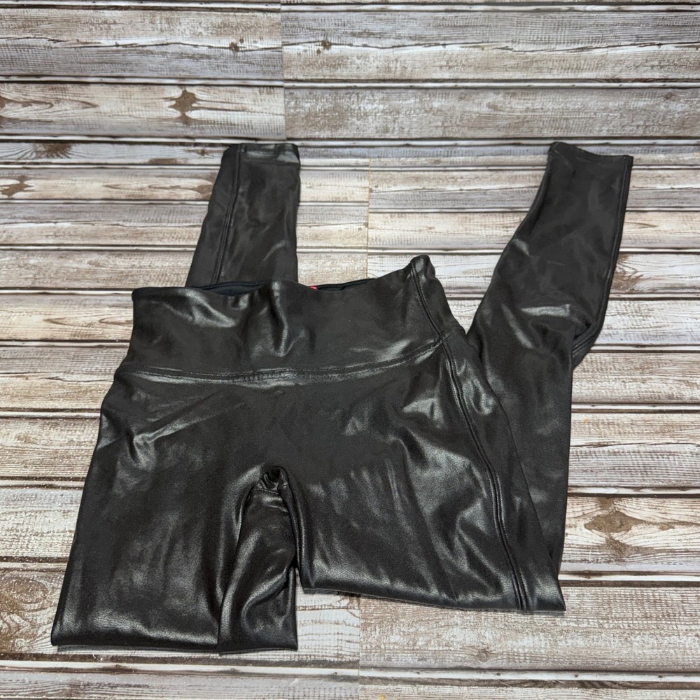 Spanx Faux Leather Leggings Black‎ High Rise Small